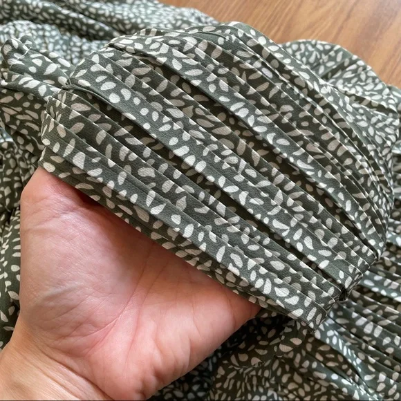 🎉HP🎉 ✨NEW Pleated Polka Dot Midi Skirt w/ Pockets - Boho Chic Style🌿 - Picture 10 of 15